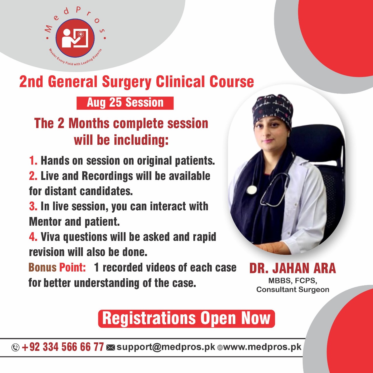 2nd General Surgery Clinical Course Aug 25 Session