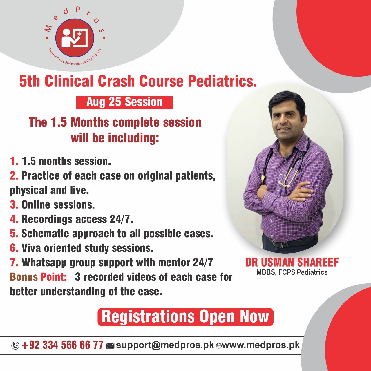 5th Clinical Crash Course Pediatrics. Aug 25 Session 