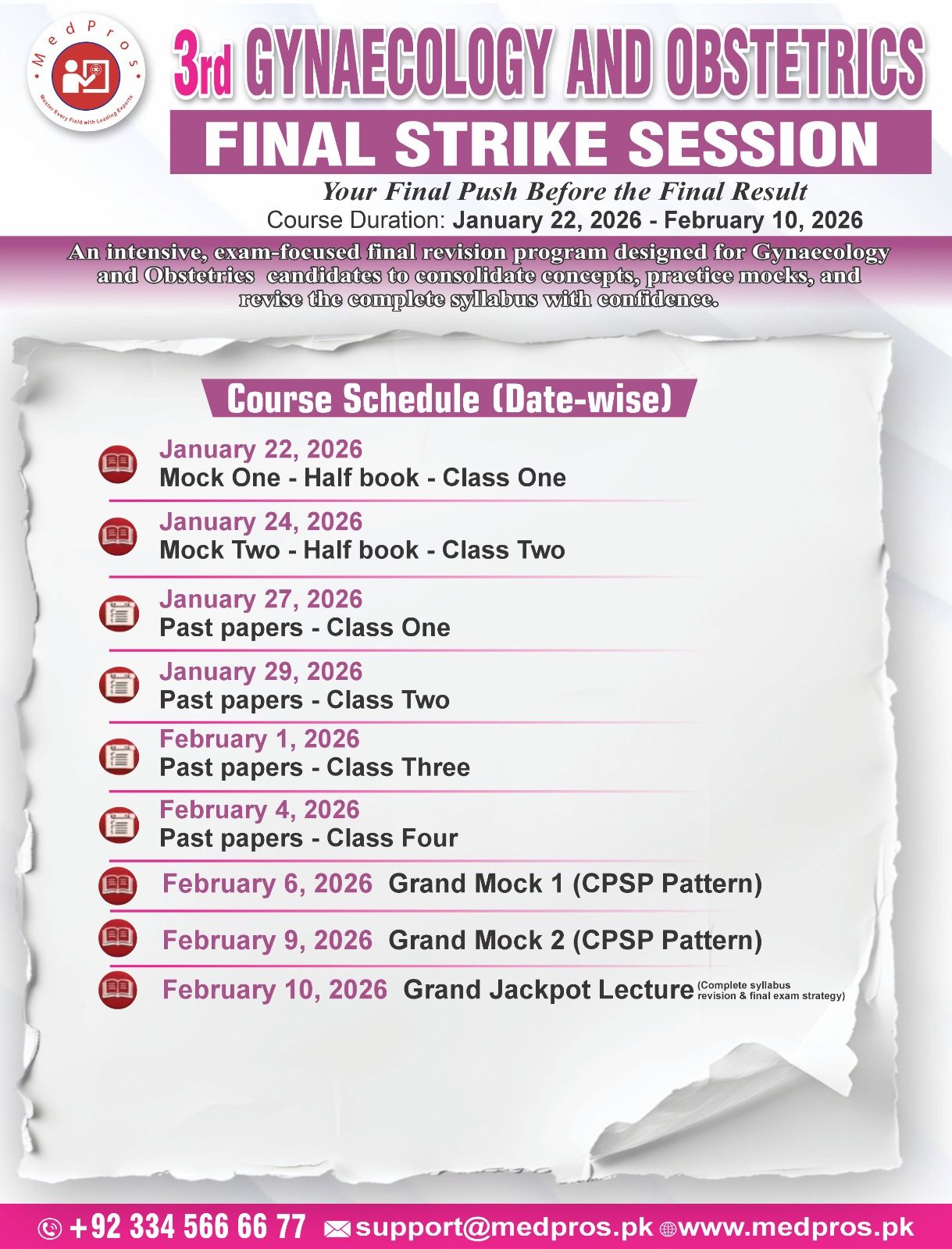 3rd GYNAECOLOGY AND OBSTETRICS  FINAL STRIKE SESSION