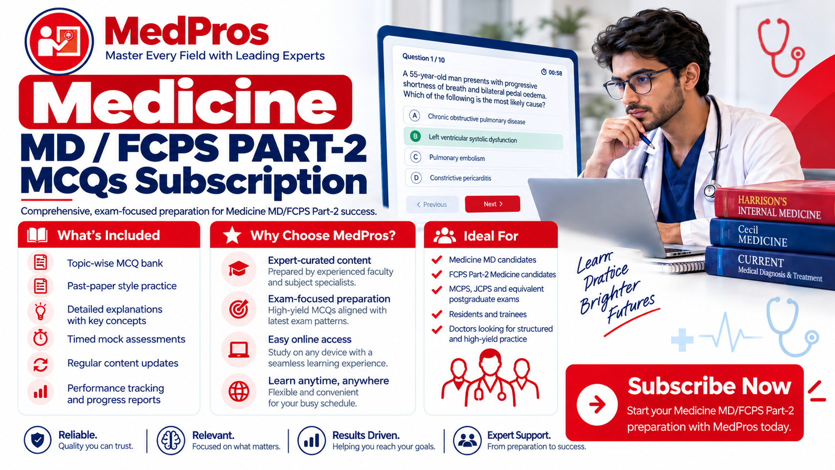 Medicine MD / FCPS Part-2 MCQs Subscription | MedPros