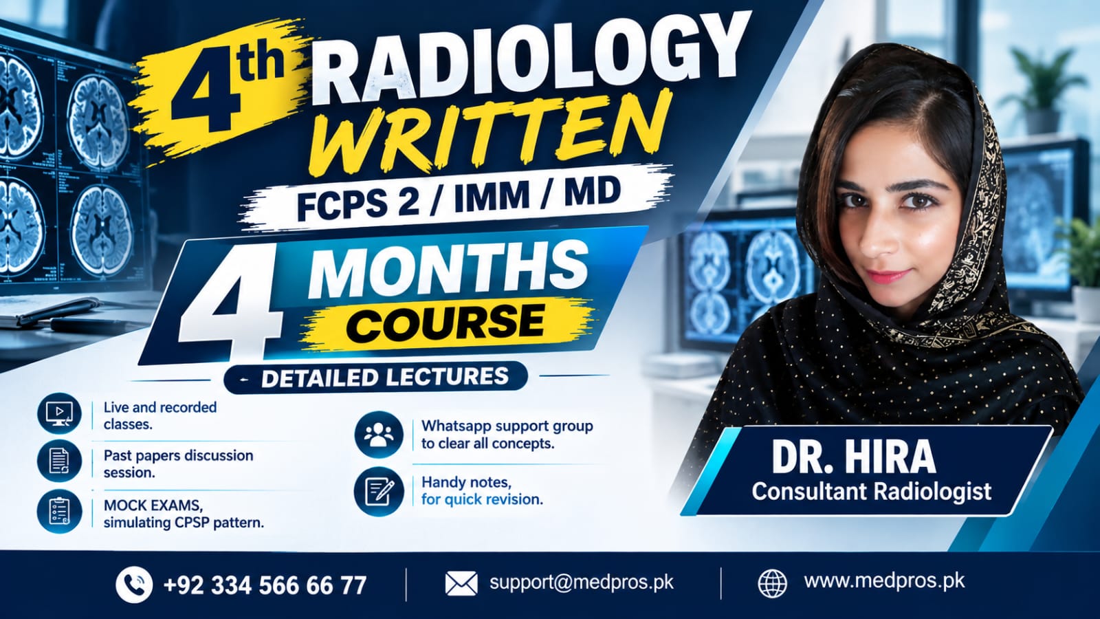 4th Radiology Written Course – FCPS-II | IMM | MD