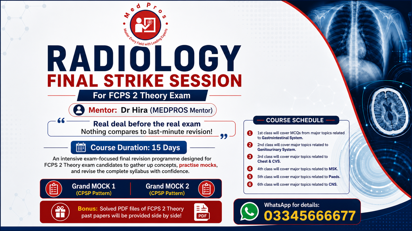 RADIOLOGY FINAL STRIKE SESSION